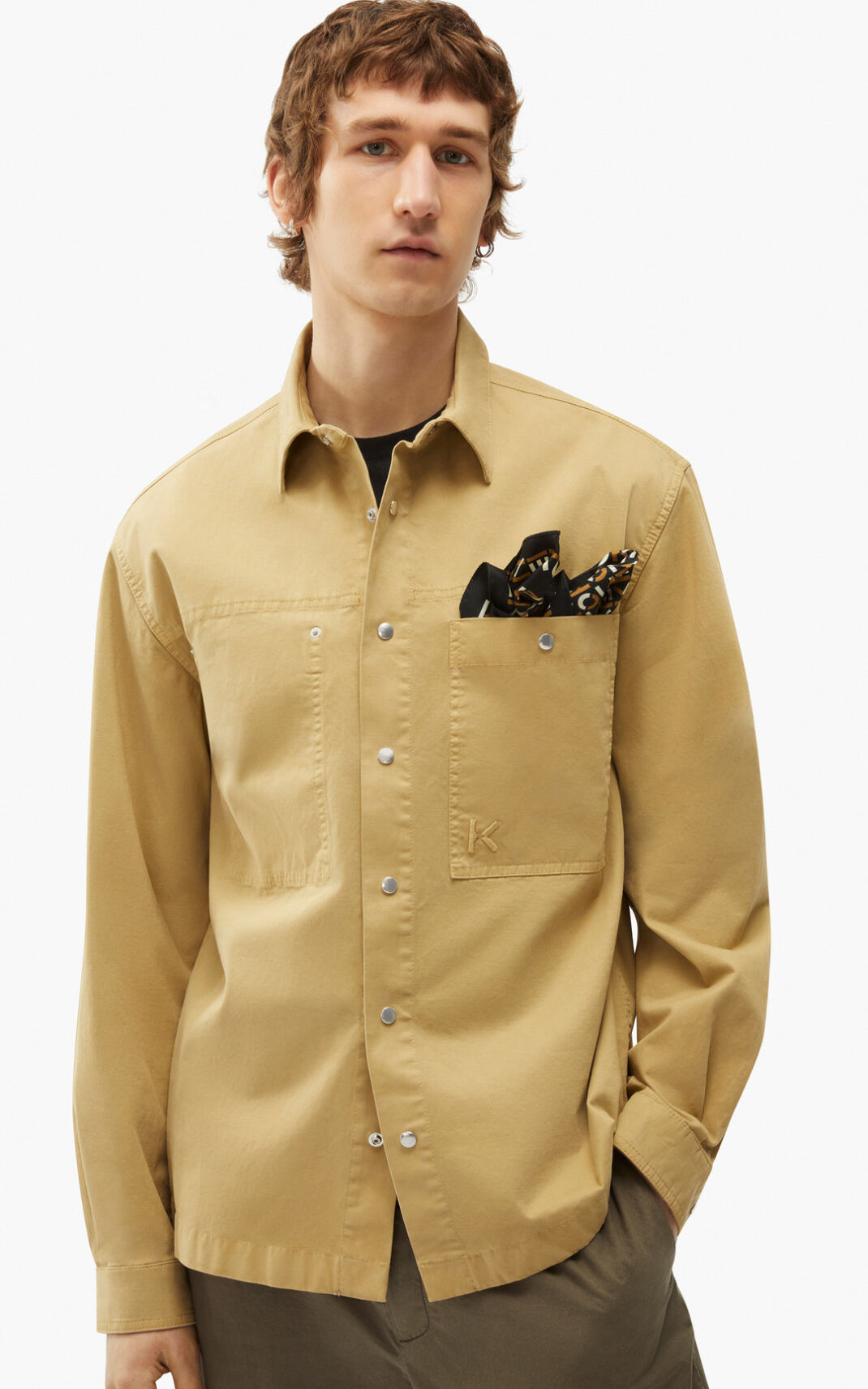 Camisa Kenzo Overshirt Hombre Marrones MFC918025